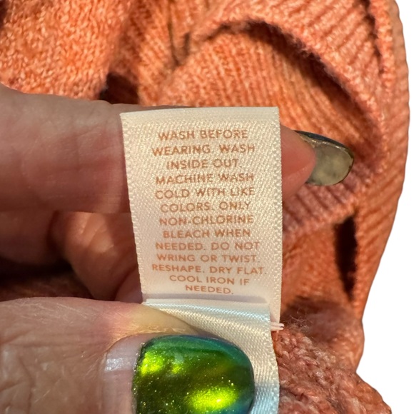 LC - Lauren Conrad - holiday celebration champagne sweater - peach -soft size XL - Picture 10 of 10